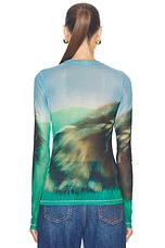 JW Anderson Long Sleeve Top in Emerald, view 3, click to view large image.