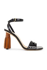 JW Anderson Tassel Sandal in Black & Tan, view 1, click to view large image.