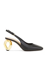 JW Anderson Chain Heel Sling Back Pump in Black, view 1, click to view large image.