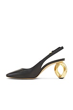 JW Anderson Chain Heel Sling Back Pump in Black, view 5, click to view large image.