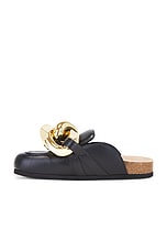 JW Anderson Chain Loafer in Black & Gold, view 5, click to view large image.