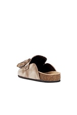 JW Anderson Tassel Mule Loafer in Beige & Brown, view 3, click to view large image.