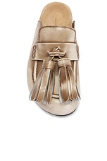 JW Anderson Tassel Mule Loafer in Beige & Brown, view 4, click to view large image.