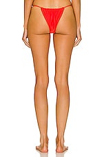 JADE SWIM Lana Bikini Bottom in Poppy Sheen, view 3, click to view large image.