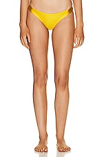 JADE SWIM Most Wanted Bikini Bottom in Citron Sheen, view 1, click to view large image.