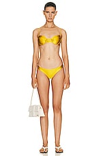 JADE SWIM Most Wanted Bikini Bottom in Citron Sheen, view 4, click to view large image.