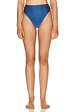 JADE SWIM Incline Bikini Botom in Indigo Sheen, view 1, click to view large image.