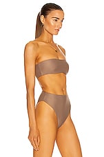 JADE SWIM All Around Bandeau Bikini Top in Nude, view 2, click to view large image.