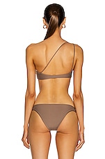 JADE SWIM Apex One Shoulder Bikini Top in Nude, view 3, click to view large image.