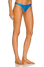JADE SWIM Most Wanted Bikini Bottom in Cyan Sheen, view 2, click to view large image.