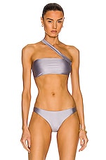 JADE SWIM Halo Bikini Top in Periwinkle Sheen, view 1, click to view large image.