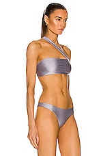 JADE SWIM Halo Bikini Top in Periwinkle Sheen, view 2, click to view large image.