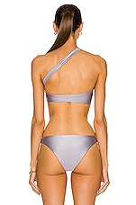 JADE SWIM Halo Bikini Top in Periwinkle Sheen, view 4, click to view large image.