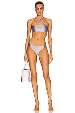 JADE SWIM Halo Bikini Top in Periwinkle Sheen, view 5, click to view large image.