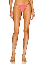 JADE SWIM Bare Minimum Bikini Bottom in Coral Sheen, view 1, click to view large image.