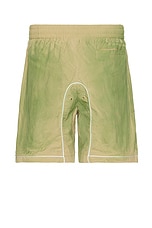 KidSuper Gradient Nylon Tech Shorts in Green, view 2, click to view large image.