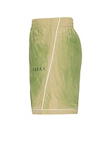 KidSuper Gradient Nylon Tech Shorts in Green, view 3, click to view large image.