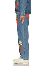 KidSuper Flower Pots Denim Jeans in Blue, view 5, click to view large image.