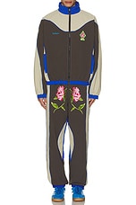 KidSuper Brooklyn Botanics Tracksuit Bottoms in Brown & Blue, view 7, click to view large image.