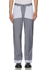 KidSuper Removeable Panels Trousers in Grey, view 7, click to view large image.