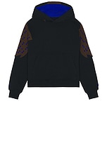 Kiko Kostadinov Perforated Fleece Hoodie in Black Rinse | FWRD Kiko Kostadinov Perforated Fleece Hoodie in Black Rinse | FWRD