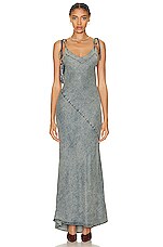 KNWLS Issa Bias Dress in Washed Blue, view 1, click to view large image.