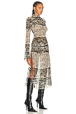 KNWLS Serpent Long Sleeve Dress in Ink Plaid, view 2, click to view large image.