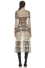 KNWLS Serpent Long Sleeve Dress in Ink Plaid, view 4, click to view large image.