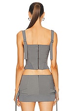 KNWLS Lethal Bustier Top in Grey, view 3, click to view large image.