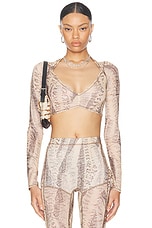 KNWLS For Fwrd Infinity Top in Crushed Snakeskin, view 1, click to view large image.