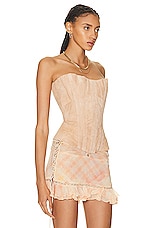 KNWLS Daith Corset Top in Ballet Pink, view 2, click to view large image.