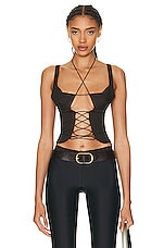KNWLS Ray Corset Top in Dark, view 1, click to view large image.