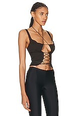 KNWLS Ray Corset Top in Dark, view 2, click to view large image.