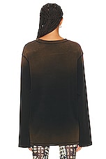 KNWLS Oversized Long Sleeve T Shirt in Darkwash, view 3, click to view large image.