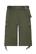 Kenzo Army Cargo Short in Dark Khaki, view 1, click to view large image.
