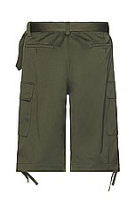 Kenzo Army Cargo Short in Dark Khaki, view 2, click to view large image.
