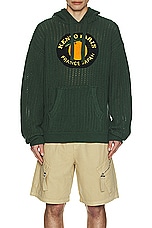 Kenzo Fruit Stickers Hoodie in Dark Khaki, view 4, click to view large image.