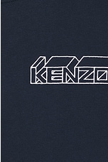 Kenzo Kube Emb Full Zip Hoodie in Midnight Blue, view 3, click to view large image.