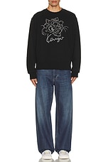 Kenzo Gots Star Tiger Emb Classic Sweatshirt in Black, view 5, click to view large image.