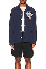 Kenzo Light Coach Jacket in Midnight Blue, view 3, click to view large image.