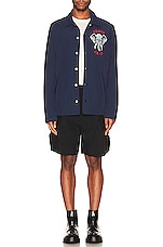 Kenzo Light Coach Jacket in Midnight Blue, view 4, click to view large image.