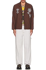 Kenzo Rue Vivienne 1970 Workwear Jacket in Dark Brown, view 4, click to view large image.