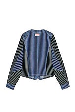 Kenzo Medium Stone Workwear Jacket in Medium Stone Blue Denim, view 2, click to view large image.