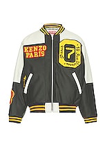 Kenzo Tiger Academy Varsity Jacket in Anthracite, view 2, click to view large image.