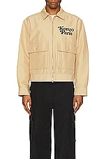 Kenzo By Verdy Short Blouson in Camel, view 3, click to view large image.