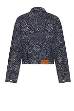 Kenzo Trucker Jacket Star Tiger in Rinse Blue Denim, view 2, click to view large image.