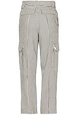 Kenzo Striped Army Straight Jeans in Rinse Blue, view 2, click to view large image.