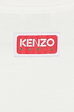 Kenzo Tiger Varsity Oversize T-shirt in Off White, view 3, click to view large image.