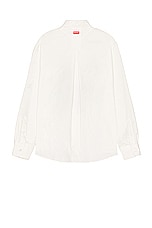 Kenzo Drawn Varsity Tie Shirt in White, view 2, click to view large image.