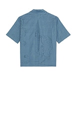 Kenzo Bamboo Tiger Hawaiian Short Sleeve Shirt in Blue, view 2, click to view large image.